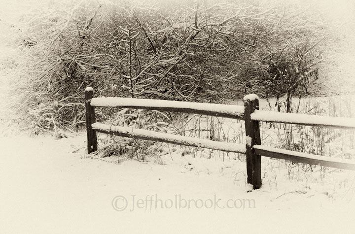 Snowy Fence, Flint, Michigan